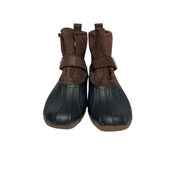 Sperry Top Sider Rip Water Duck Boots Faux Fur Womens 9 Waterproof Blue Rubber - Picture 9 of 16